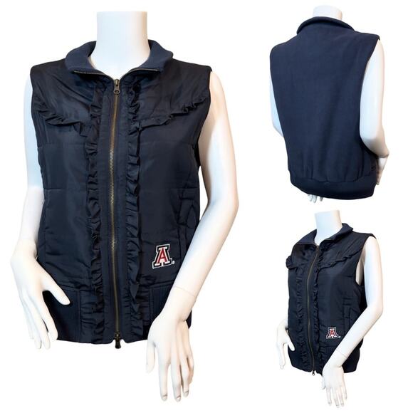 COLOSSEUM ATHLETICS U of A Ruffled Zip Up Puffer Vest SZ M $ $69 - Picture 1 of 11